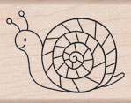 Friendly Snail Wood Stamp