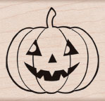 Country Pumpkin Wood Stamp