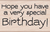 A Very Special Birthday Wood Stamp