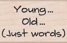 Just Words Mounted Wood Stamp