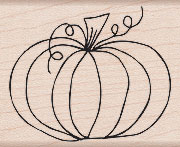 Traditional Pumpkin Wood Stamp