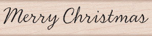 Handwritten Christmas Wood Stamp