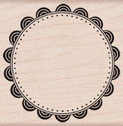 Scalloped Moon Wood Stamp