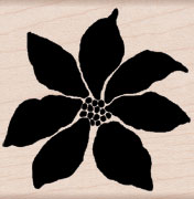 Poinsttia Bloom Wood Stamp