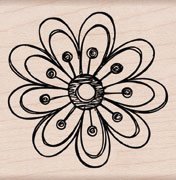 Small Magical Flower Wood Stamp