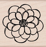 NEW! Hand Drawn Small Flower Wood Stamp