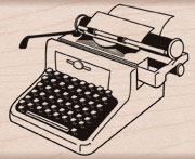 NEW! Retro Typewriter Wood Stamp