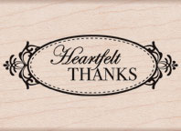 Heartfelt Thanks Wood Stamp