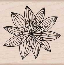 Night Flower Wood Stamp