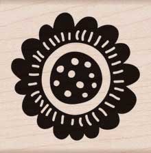 Scalloped Flower Wood Stamp