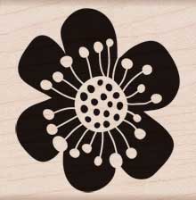 Six Petal Flower Wood Stamp