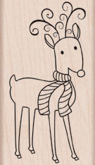 Fancy Reindeer Wood Stamp