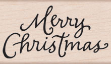 Handwritten Christmas Wood Stamp