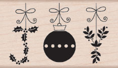 Joy Ornaments Wood Stamp
