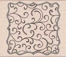 Flourish Frame Wood Stamp