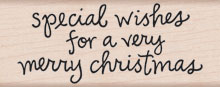 Very Merry Christmas Wood Stamp