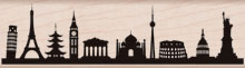 NEW! International Skyline Wood Stamp