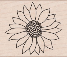 NEW! Jewel Daisy Wood Stamp