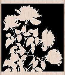 Silhouette Meadow Flower Wood Stamp s