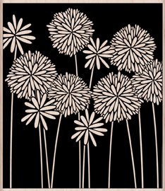 Flower Medley Wood Stamp