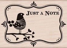 Just A Note Wood Stamp
