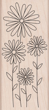 Daisies Wood Stamp