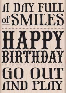 Go Out And Play Wood Stamp