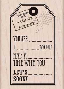 You Are Tag Wood Stamp