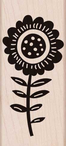 Big Bold Flower Wood Stamp