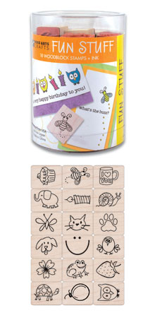 Ink n Stamp Fun Stuff Wood Stamp Set