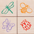 Quatros: Little Bugs Wood Stamp