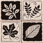 Quatros: Leaf Graphics Wood Stamp