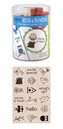 Ink n Stamp Birds and Branches Wood Stamp Set