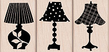 Ai: Decorative Lamps Wood Stamp Set