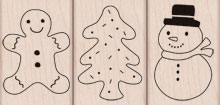 AI: Christmas Trio Wood Stamp Set