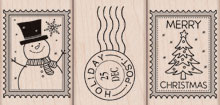 AI: Christmas Post Wood Stamp Set