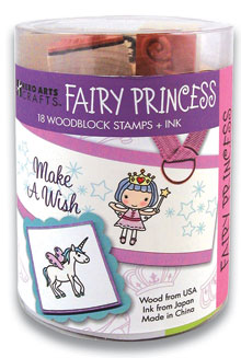 NEW! Ink & Stamp: Fairy Princess Wood Stamp Set