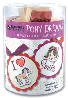 NEW! Ink & Stamp: Pony Dreams Wood Stamp Set