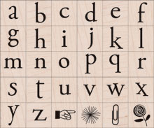 NEW! Playful Flowers Letter Set Wood Stamp Set