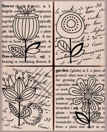 SE: Words & Flowers Wood Stamp Set