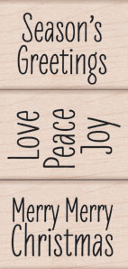 Merry Merry Christmas Wood Stamp