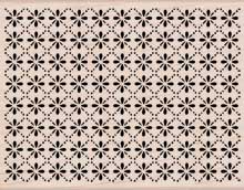 Dots and Flowers Wood Stamp