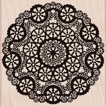 Circle Lace Wood Stamp