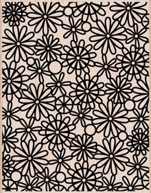 Daisy Outline Pattern Wood Stamp