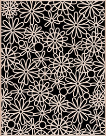 Daisy Reverse Pattern Wood Stamp