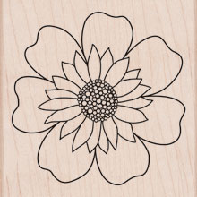 NEW! Many Petals Wood Stamp