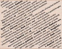 Diagonal Dictionary Type Wood Stamp