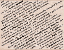 Diagonal Dictionary Type Wood Stamp