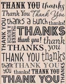 So Many Thanks Wood Stamp