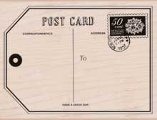 Big Post Card Wood Stamp